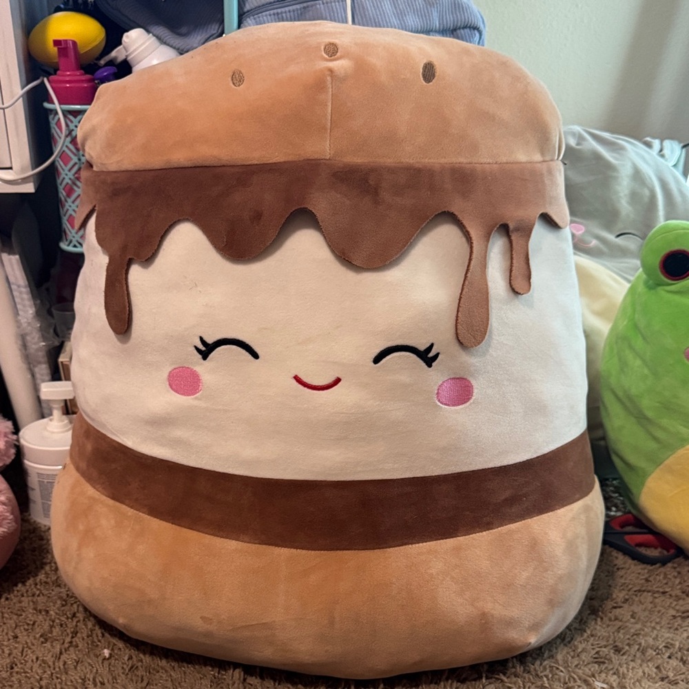 Squishmallows Brown and Cream Stuffed Animal